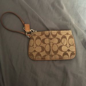 Coach zip wristlet bag